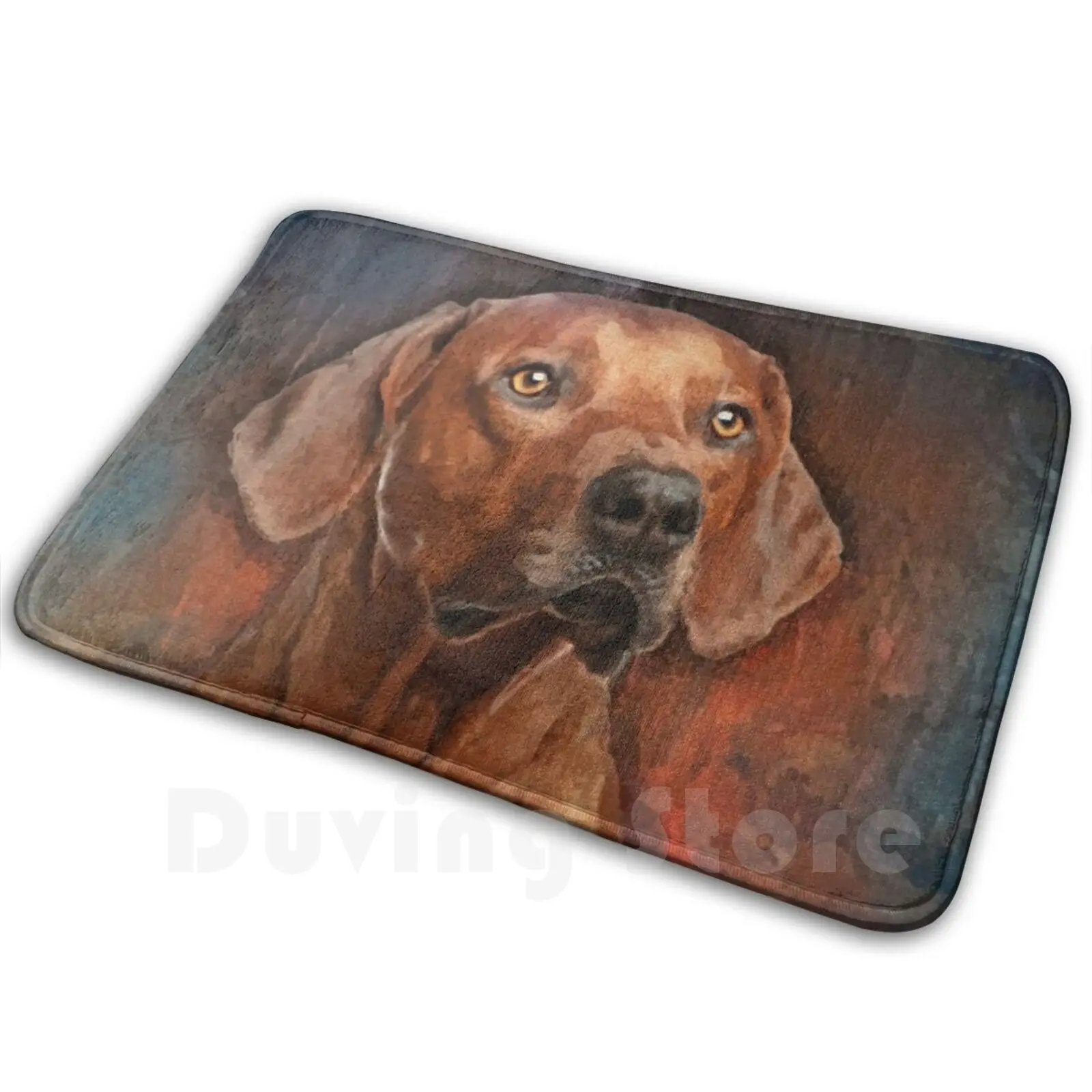 Rhodesian Ridgeback Ritratto Morbido Tappetino Antiscivolo Tappeto Tappeto Cuscino Rhodesian Ridgeback Rinascimento Segugio Cane Leone Africano
