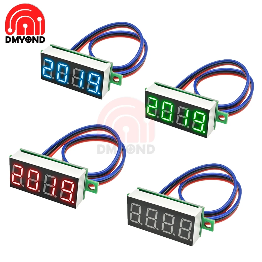 0.36 Pollici Tubo Digitale 0-100V Volt Amp Meter Volt Amper Meter Rilevatore Di Tensione Tester Del Tester Del Voltmetro Dc Moto Auto Moto 12V