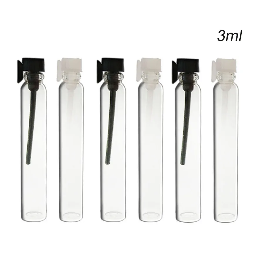 300 Pezzi All'Ingrosso 3Ml Piccola Bottiglia Di Profumo In Vetro Trasparente 3Cc Mini Tester Provette Per Profumo In Vetro Provette