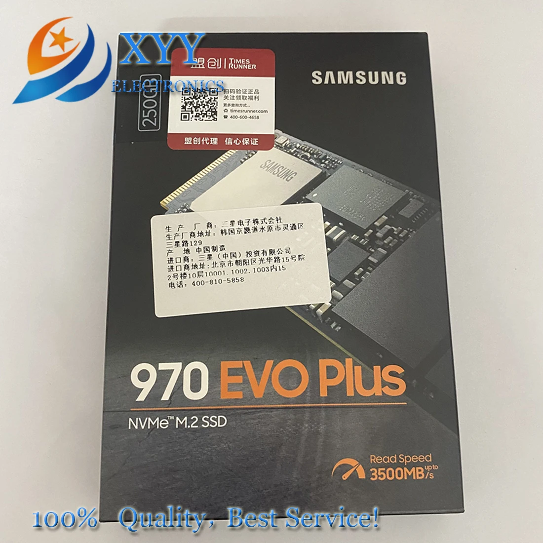 Samsung Mz-V7S250Bw 250Gb 970 Evo Plus Nvme M.2 Solid State Drive