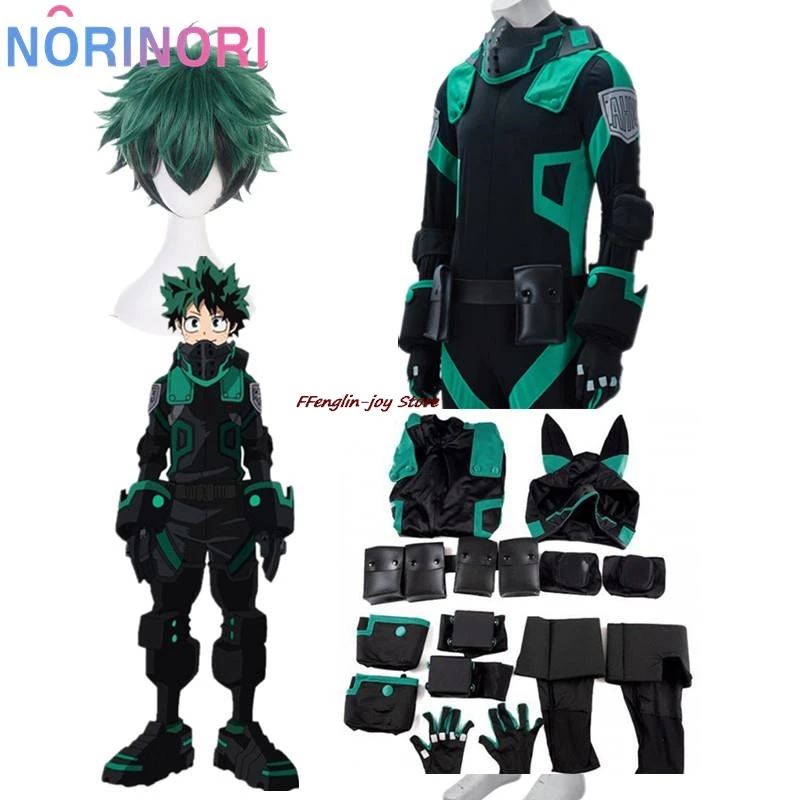 My Hero Academia World Heroes Mission Boku No Hero Akademia Izuku Midoriya Deku Costume Cosplay Green Battle Suit