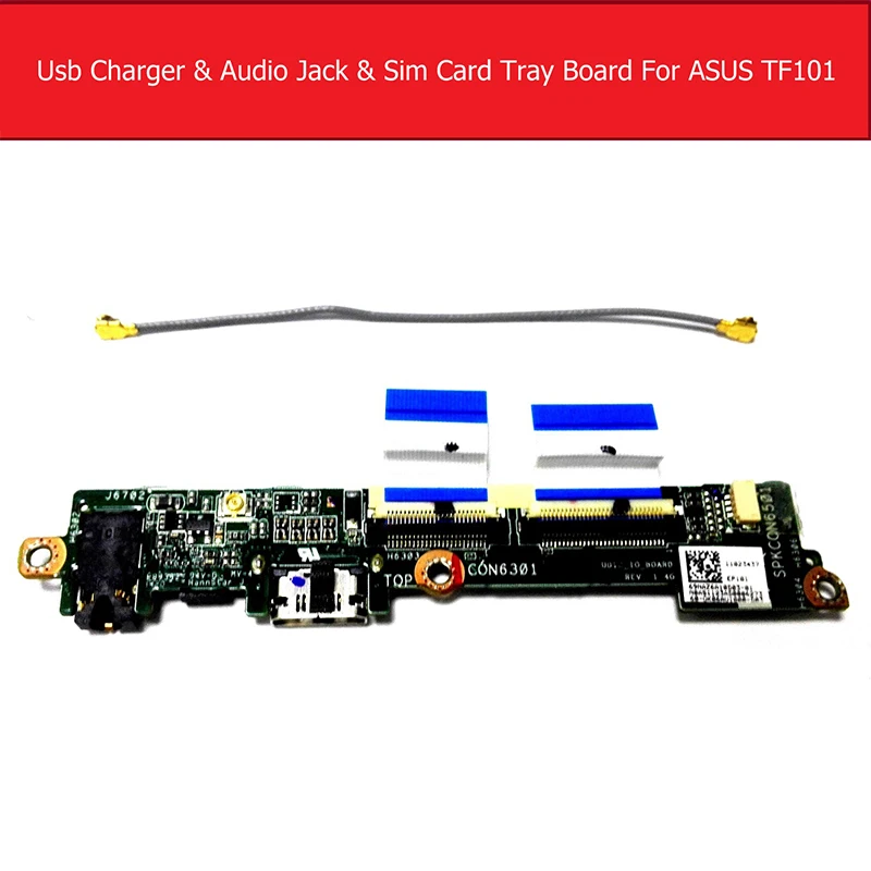 Audio Martinetti & Usb Charger & Sim Vassoio Di Carta Di Bordo Per Asus Eee Pad Tf101 Ep101 Di Ricarica Usb Sim Card Scheda Adattatore Di Ricambio