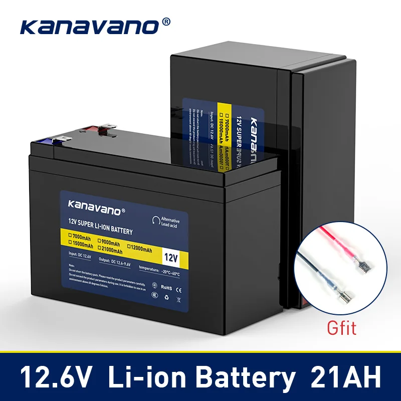 12V 7Ah 9Ah 12Ah 15Ah 21Ah Litio Ricaricabile Li-Ion Battery Pack Per I Bambini Auto Elettriche Giocattolo Spruzzatore Scala Di Accesso Di Controllo