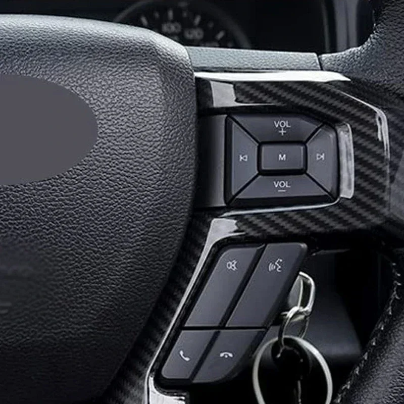 Abs Fibra Di Carbonio Per Ford Raptor F150 F-150 F 150 2015-2019 Stile Volante Copertura Lucida Accessori Patch Decorativi