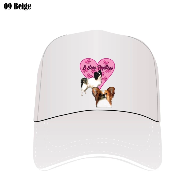 Papillon Dog Choice Of Sunscreen Colors I Love Papillons Brand Flat Brim Summer 2022