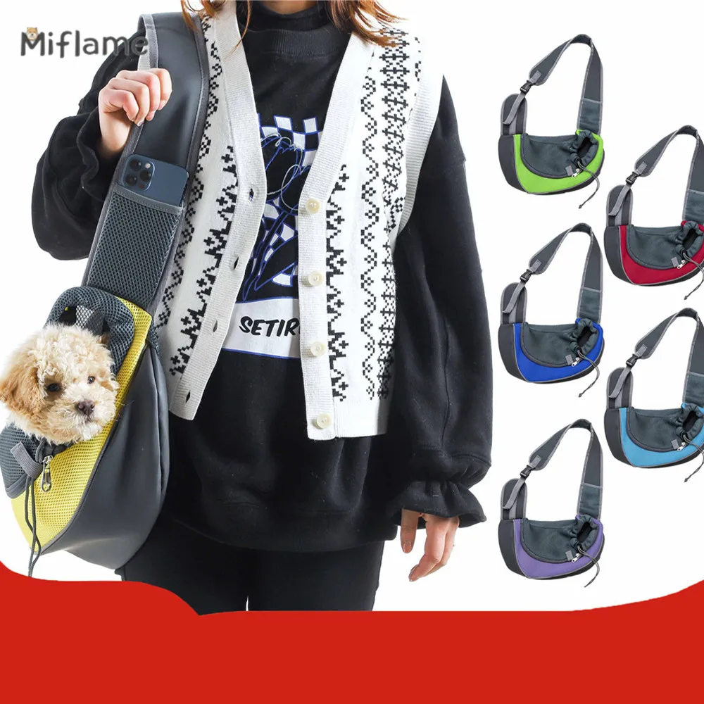 Miflame Pet Messenger Bag Schnauzer Yorkies Papillon Uscire Zaino Traspirante Cane Gatto Borsa A Tracolla Cani Di Piccola Taglia Messenger Bag