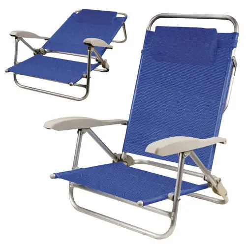 Sedia A Sdraio In Alluminio Bahama Blu