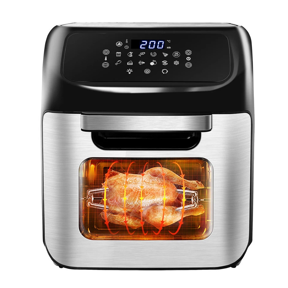 1800W 12L Friggitrice Ad Aria Digitale Forno Fornello Senza Olio Multifunzione Friggitrice Ad Aria Di Alta Qualità Tostapane Con 12 Ricette Di Cottura