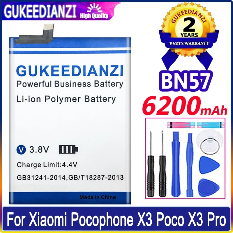 Batteria Gukeedianzi Bn57 Bn61 Per Batterie Xiaomi Pocophone X3 Poco X3 X 3/X3 Pro X3Pro