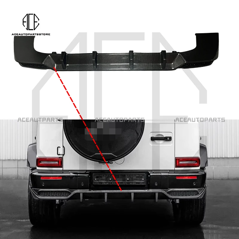 Paraurti Posteriore Del Carro G In Fibra Di Carbonio A Secco Stile Tc Per Mercedes Benz Classe G W464 W463A Amg G63 Diffusore Labbro Posteriore