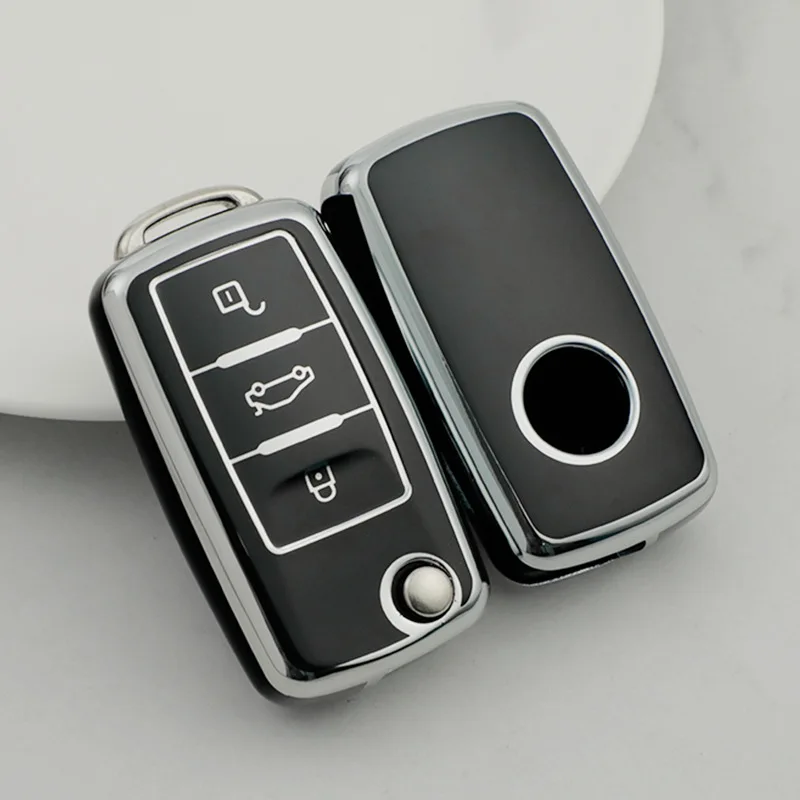 Tpu Car Key Case Car Key Full Cover Protection Bag Per Vw Volkswagen Polo Tiguan Passat Golf Jetta Lavida Skoda Octavia