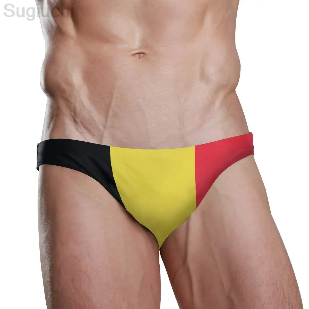 2023 Sexy Swim Brief Bikini Bandiera Belga Bandiera Nazionale Più Country Men Beach Athletic Swimwear Slip Pantaloncini Sportivi