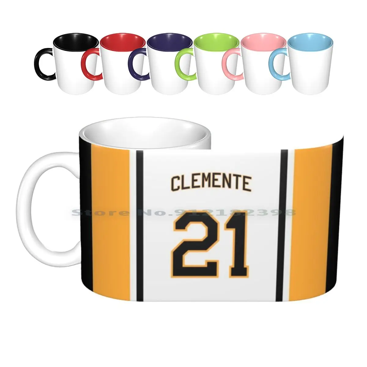Tazze In Ceramica P3 Clemente Tazze Da Caffè Tazza Da Tè Al Latte Baseball Giocatore Vintage Abbigliamento Boston Sport Sportivi Sans Clemente Robert