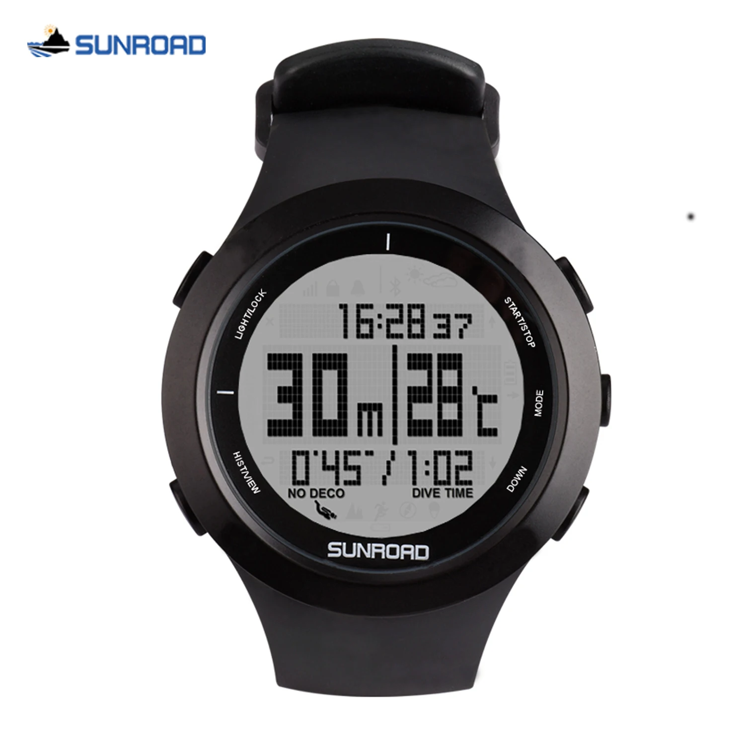Sunroad Dive Computer Apnea Scuba Watch 50M Profondità Avvertimento Bussola Computer Subacqueo