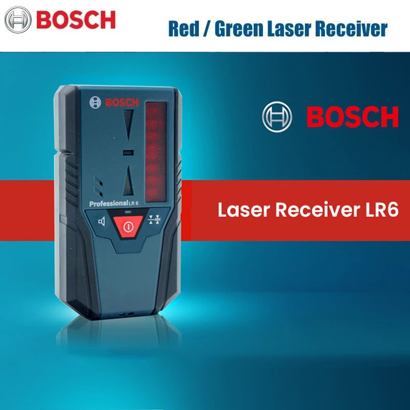 Bosch Lr6 165 Ft. Ricevitore Laser Red Green Beam Line Per Gll5-50X Gll3-80 Gll3-36Xg Gll3-80Cg Livelli Laser Professionali Instrume