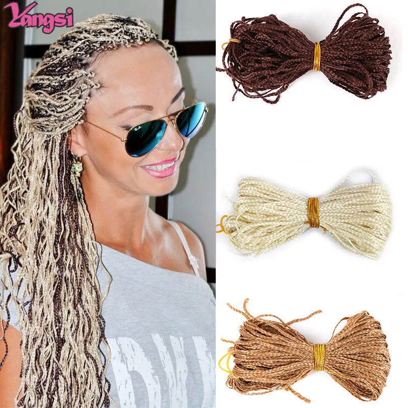 Ombre Capelli Sintetici Per Le Donne Zizi Trecce Box Trecce Estensioni Dei Capelli All'Uncinetto 613 Biondo Rosa Sottile Zizi Trecce Capelli