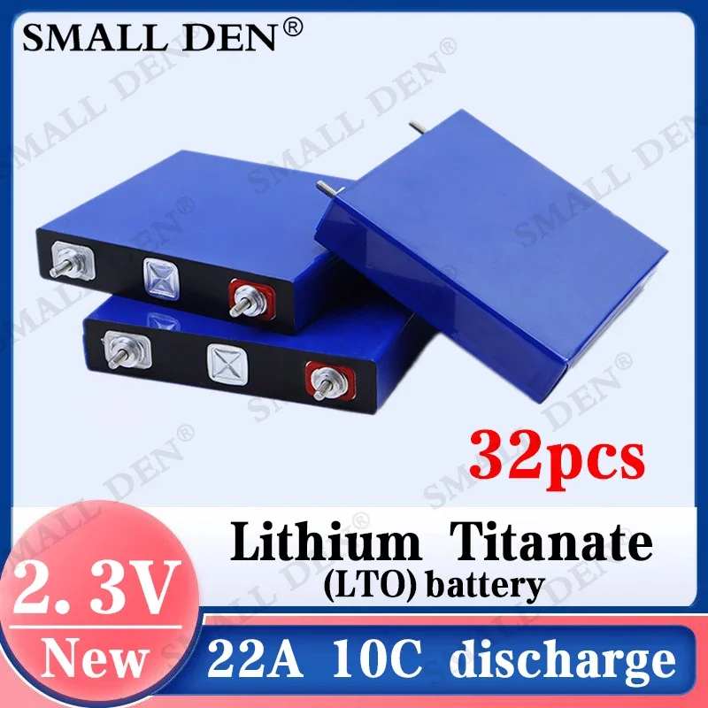 32 Pz 2.3V 22Ah Batteria Al Litio Titanato Lto Celle Fai Da Te 12V 20Ah Batteria Di Potenza Resistente Alle Basse Temperature Per Auto Bicicletta Elet
