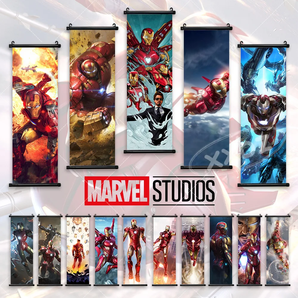 Iron Man Movie Hanging Painting Marvel Scrolls Picture The Avengers Home Decoration Computer Room Wall Artwork Ultimo Regalo Per Bambini