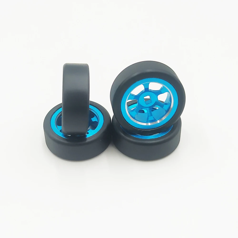 Alloy 4Pcs Rim Wheel 5 Spoke Drift Tire For Rc Hobby Model Car 1/28 Wltoys K969 K989 P929 Drift Rally Bigfoot Kyosho Mini-Z Q D