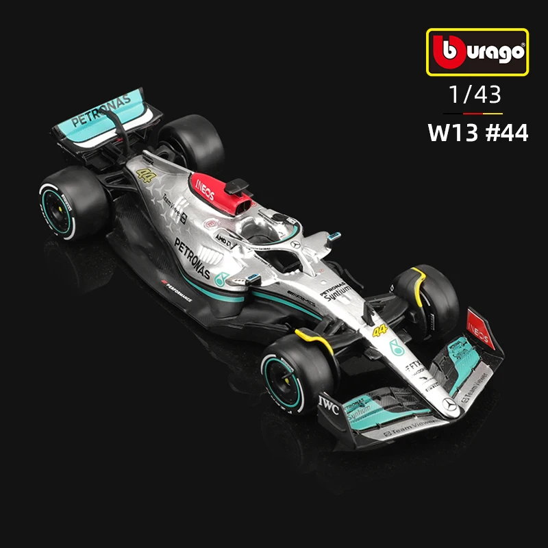 Bburago 1:43 2022 F1 Mercedes-Amg Team W13 #44 Lewis Hamilton Alloy Luxury Vehicle Diecast Cars Formula One Model Toy Gift