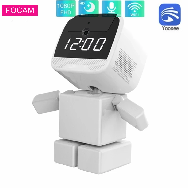 Smart Robot Wifi Ip Camera 1080P Full Hd Telecomando Home Security Time Clock Wireless Audio Bidirezionale Telecamera Wifi A Infrarossi