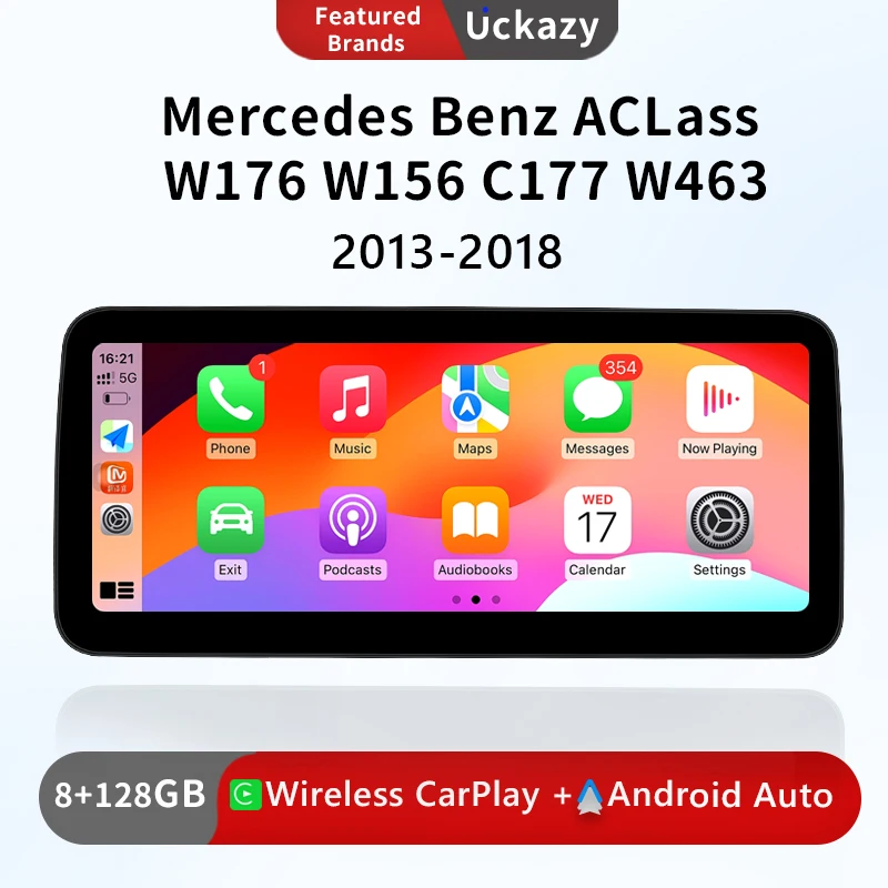 8 Core 1920*720 Android 12 Wireless Carplay Autoradio For Mercedes W176 X117 X156 W463 2013-2018 Multimedia Screen Gps Navigation