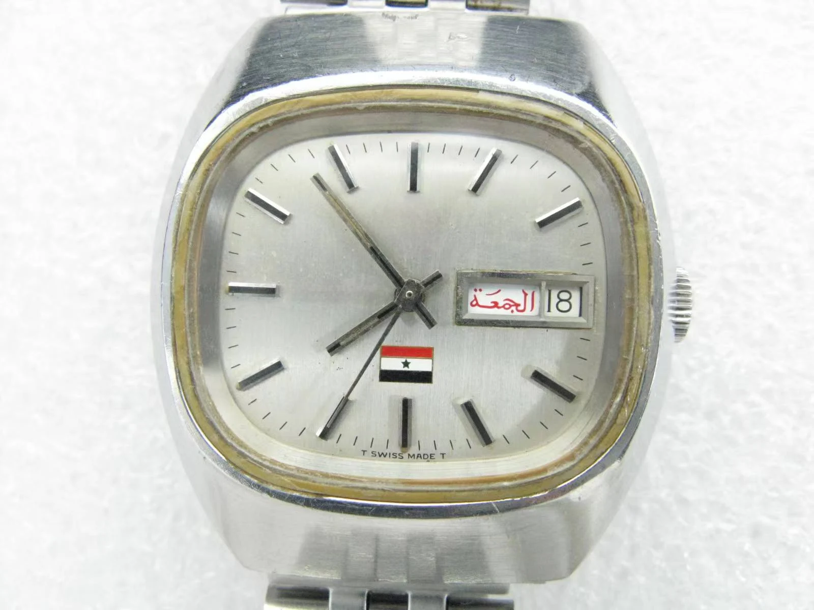 Orologio Da Uomo Automatico Del Medio Oriente Con Doppio Calendario Flag Of Iraq (Farsi + English)Eta 2789