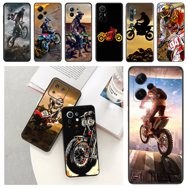Custodia Morbida In Silicone Flying Rider Motocross Per Redmi Note12 12C A1 A2 Plus Xiaomi 13 12 12S Pro Lite 12T Cc9 Fundas