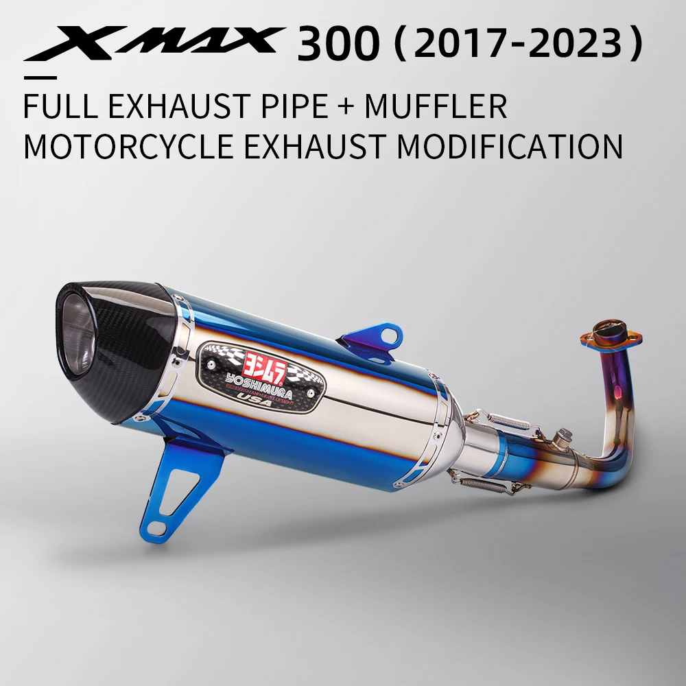 Per Xmax 300 Xmax300 Full System Escape Slip On Tubo Di Scarico In Fibra Di Carbonio R77 Yoshimura Per Yamaha Xmax300 2017-2023