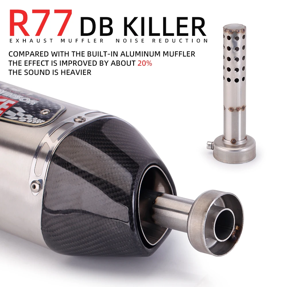 Per Originale Yoshimura R77 Tubo Di Scarico Catalyst Escape Silenziatore Silenciador Marmitta Plug 49Mm Rimovibile Db Killer