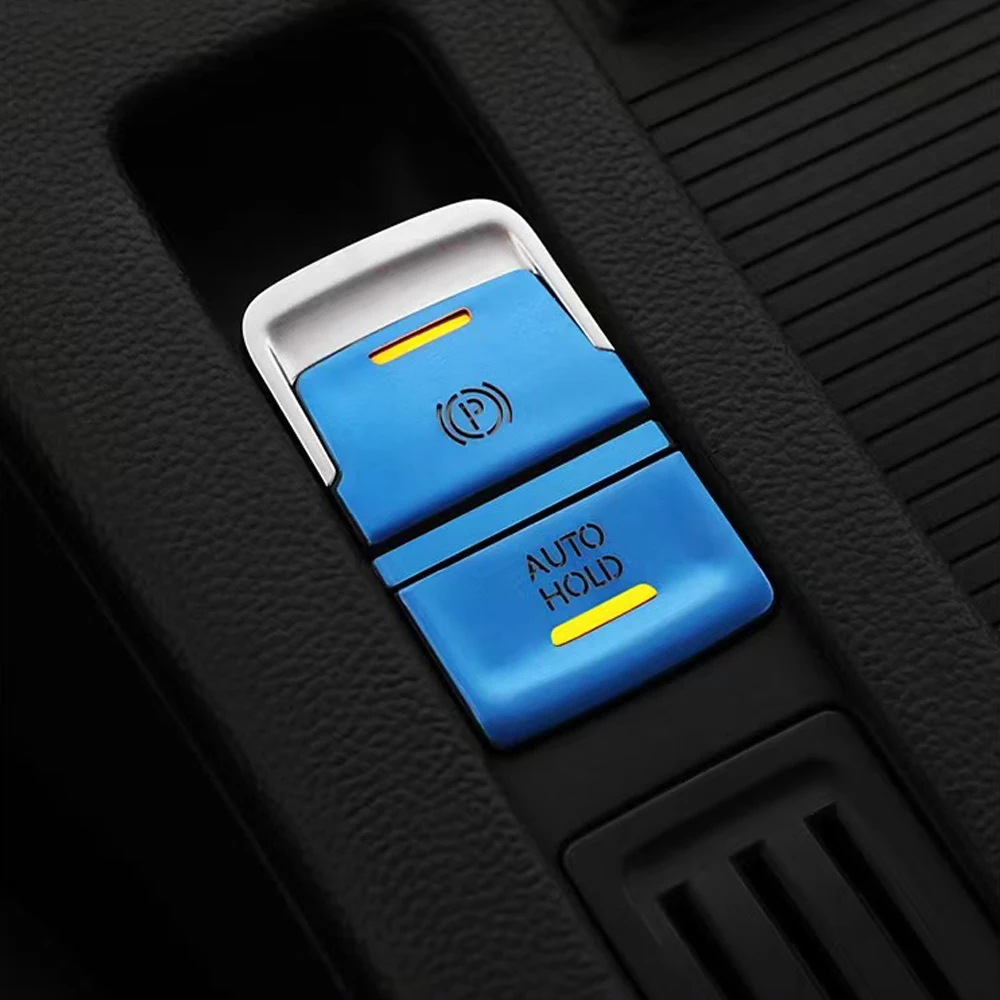 Car Central Handbrake Auto Hold P Button Door Lock Switch Cover Trim Cap Sticker Per Vw Passat B8 Magotan B8L 2017-2020