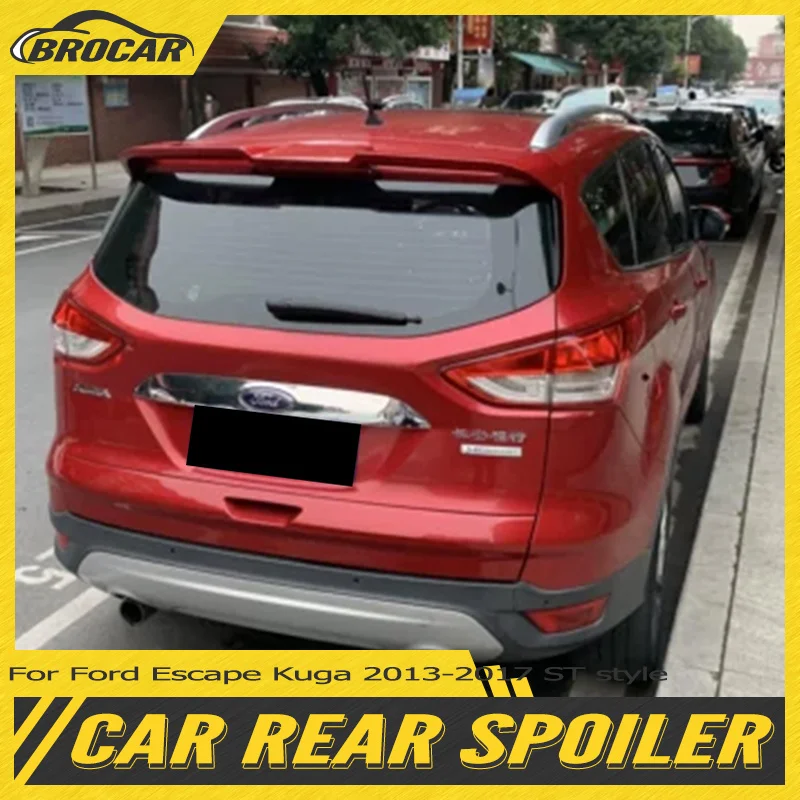 Per Ford Escape Kuga 2013-2017 St Style Abs Materiale Car Portellone Primer Colore Spoiler Kuga Escape Car Top Wing Splitter Tuning