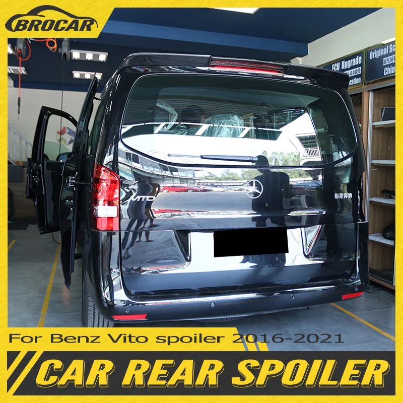 Per Mercedes-Benz V-Class Vito Spoiler 2016-2021 Materiale In Vera Fibra Di Carbonio Car Top Wing Vito Modifica Ala Posteriore Tuning