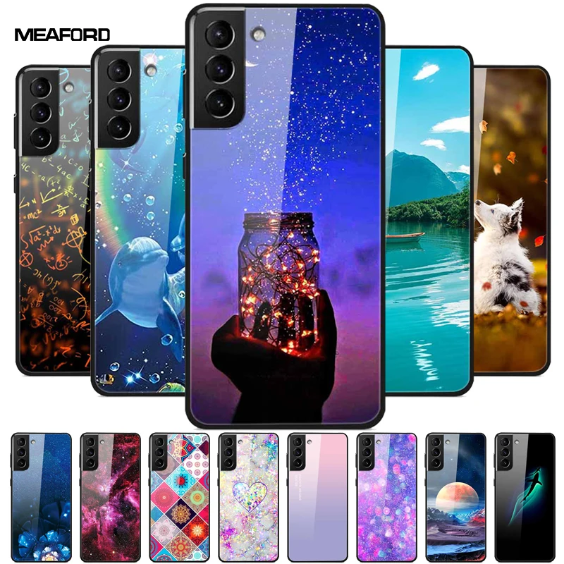 Per Custodie Samsung S22 5G S22Plus S22Ultra 5G Cover Posteriore Rigida In Vetro Temperato Per Custodia Samsung Galaxy S22 Plus S22Ultra S22 + Cover