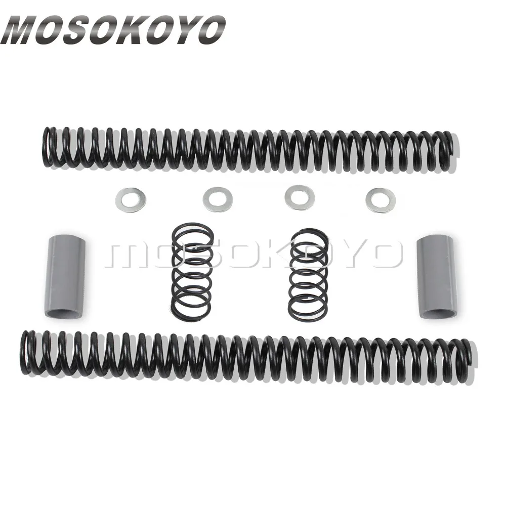 Drop-In Sospensione 49 Millimetri Forcella Abbassamento Kit Progressive Primavera Per Harley Dyna Fat Bob Wide Glide Fxd Fxdl Fxdb Fxdf Fxdc 2006-17