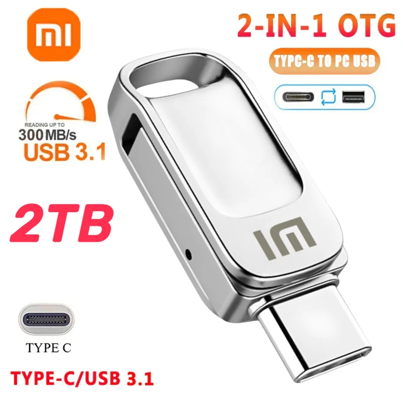 Xiaomi Type-C 2Tb Usb3.0 Pen Drive Flash Drive Memory Stick 128Gb 256Gb 512Gb 1Tb Pendrive Usb Stick Thumb Drive Per Pc Portatile