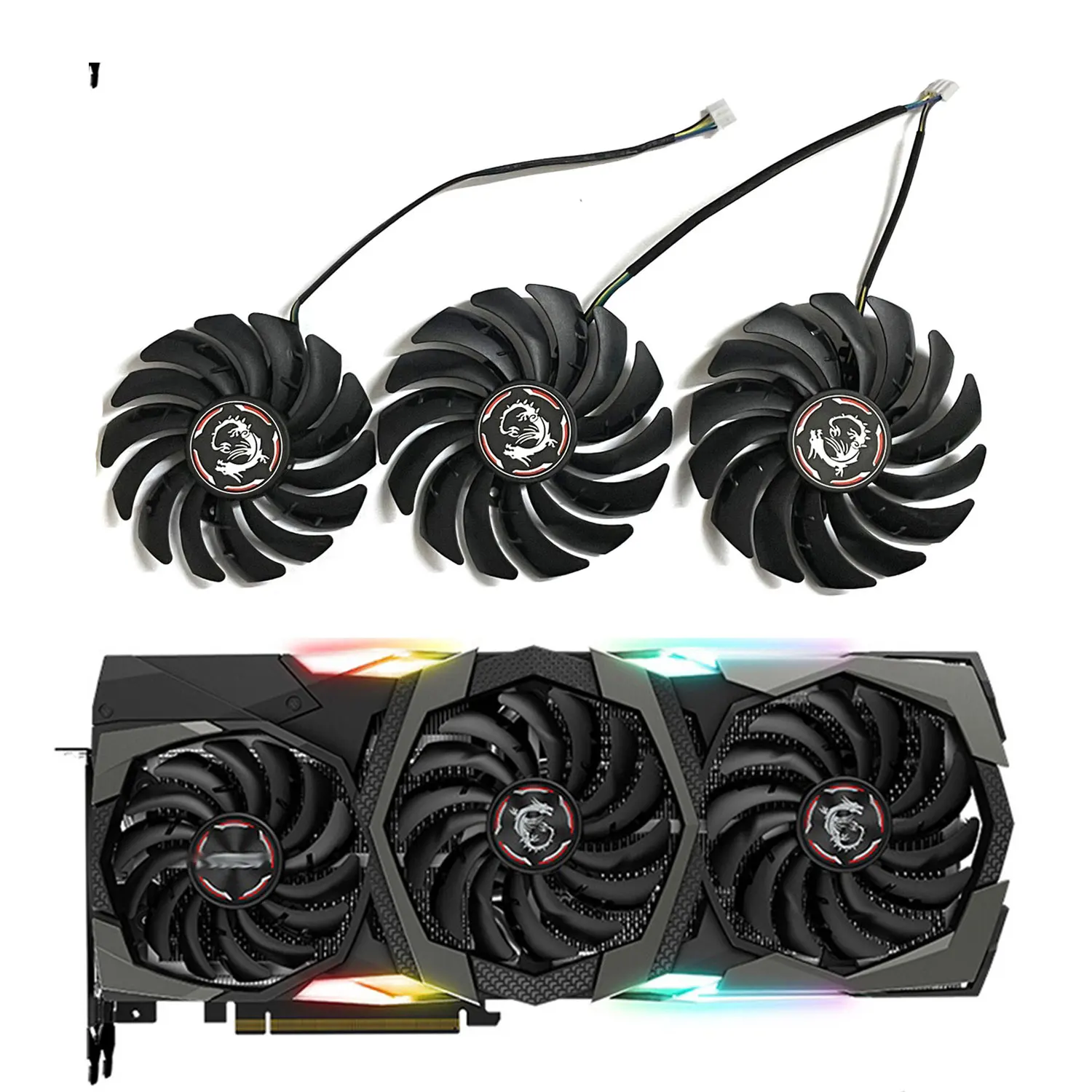 Nuova Ventola Gpu 88/Muslimatexplax Rtx 2080 Per Ventola Grafica Msi Geforce Rtx 2080 2080Ti 2070 Super Gaming X Trio