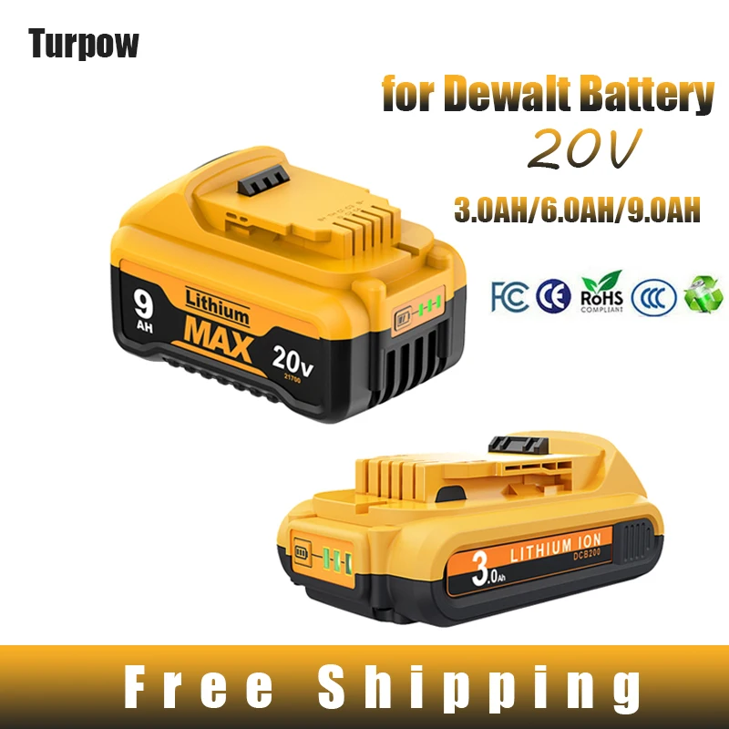Per Dewalt 20V 9000Mah Batteria Per Dewalt Dcb200 21700 Batteria Ricaricabile Batterie Agli Ioni Di Litio Per Dewalt Dcb200 Dcb115 Dcb101