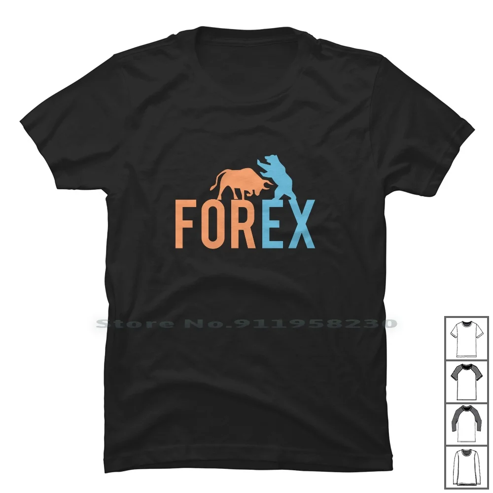 Forex Bear Vs Bull Art Maglietta Vintage 100% Cotone Quotes Lover Tage Over Bull Bear Tag Rex Ear Art Age