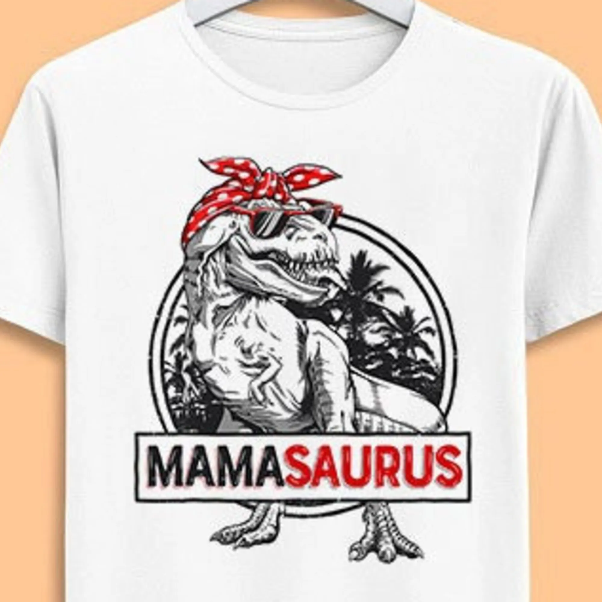 Mamasaurus T Rex Dinosaur Mother Birthday Mama Family Meme Gamer Movie Music Top Camicia Per Adulti 7219