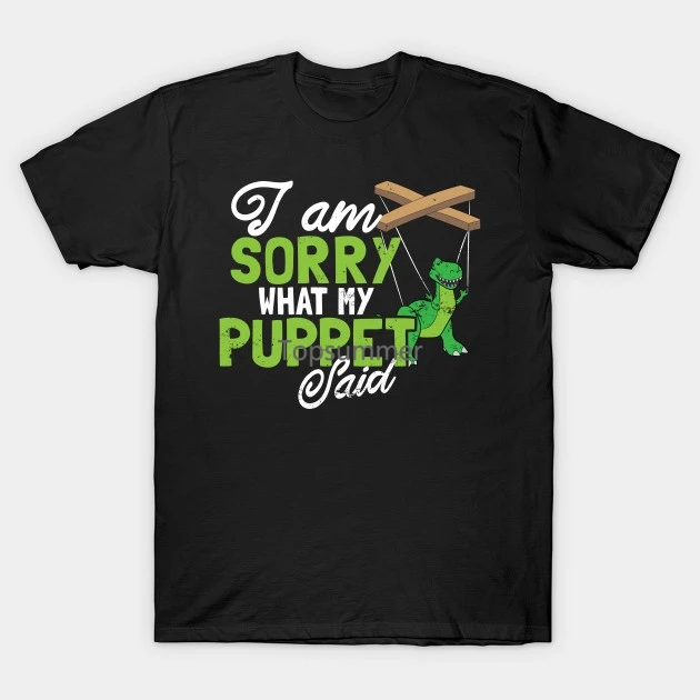 T-Shirt Da Uomo T-Shirt Ventriloquist T-Rex Deurse What Puppet Ha Detto Maglietta Regalo Maglietta Da Donna