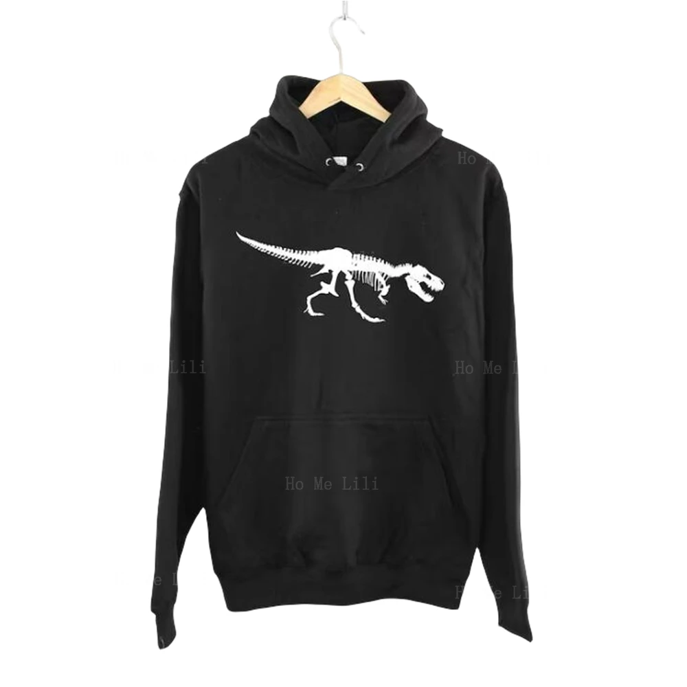 T-Rex Skeleton Tyrannosaurus Dinosaur Bones Felpa Con Cappuccio