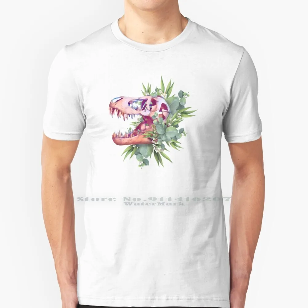 T. Rex Plants T Shirt 100% Puro Cotone T Rex Tyrannosaurus Rex Tyrannosaurus Rex Dinosaur Skull Skeleton Paleontology Paleoart