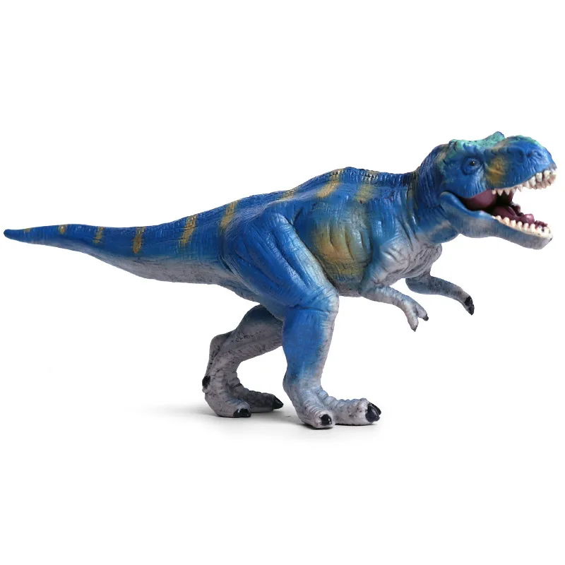 T-Rex Dinosaur Model Blue Walking T-Rex Toy Jurassic Simulation Solid Animal Model Decoration