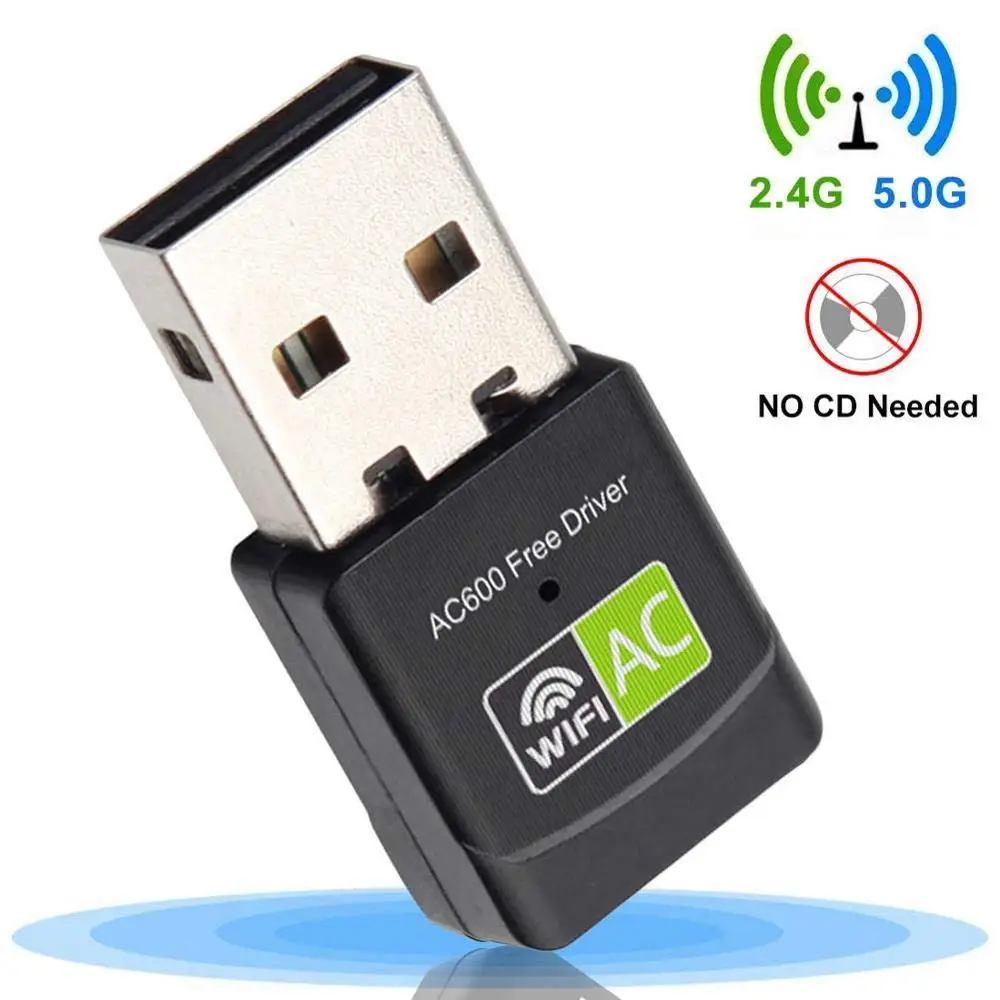Driver Gratuito Adattatore Wifi Usb Adattatore Wi-Fi 600Mbps Antenna 5 Ghz Usb2 Ethernet Pc Adattatore Wi-Fi Lan Wifi Dongle Ricevitore Wifi Ac