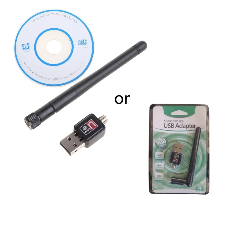 Adattatori Rete Usb Wireless Dongle Wi-Fi Con Antenna Adattatore Wifi Usb Per Pc