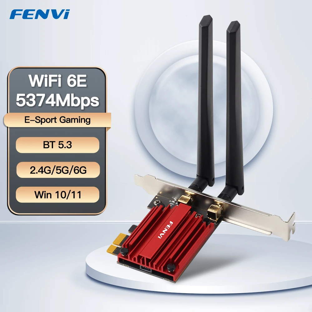 Wi-Fi 6E 5374Mbps Intel Ax210 Per Bluetooth5.2 802.11Ax 2.4G/5G/6Ghz Wireless Pcie Adapter Network Wifi Card Support Pc Win10/11