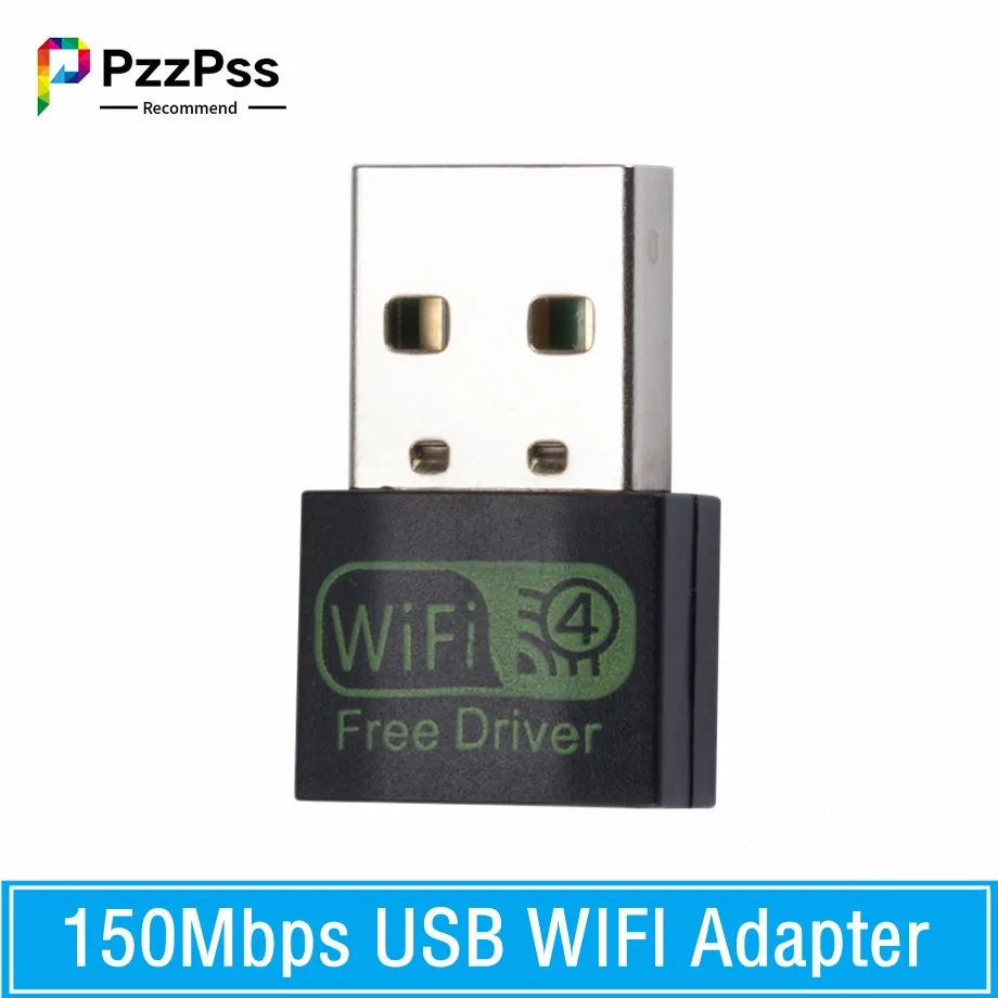 Pzzpss Mini Usb Wifi Adapter Lan Wi-Fi Ricevitore 150Mbps Wifi Adapter Wireless Network Card Play And Play Per Pc Windows