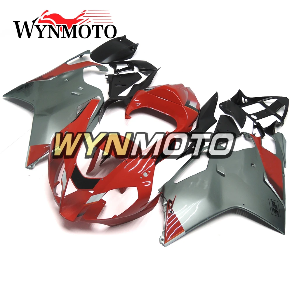 Carene Complete Per Aprilia Rsv1000 Miglia 2004-2006 Plastica Abs Rsv 1000 Miglia 2004 2005 Kit Carrozzeria Moto Rosso Grigio Carenature
