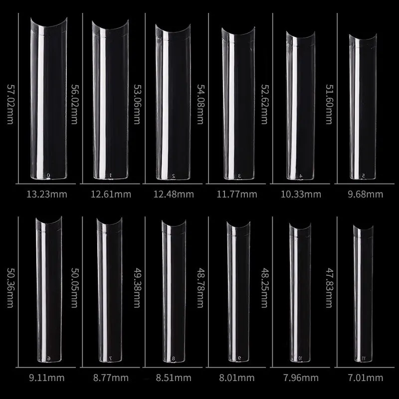 3Xl Long Ferin Nail Tip 5.5Cm 3Xl Square Nail Tips Full Cover Square Affusolato Clear Tips Stiletto Xxxl Straight Square Nail Tips